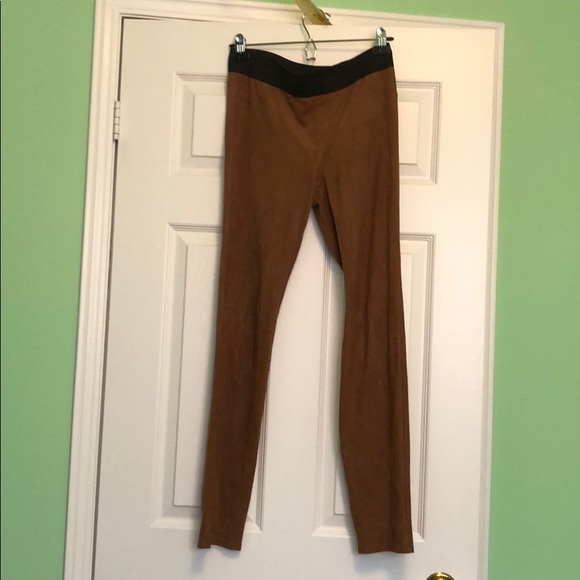 INC International Concepts Suede Look Tan Leggings - Picture 2 of 6
